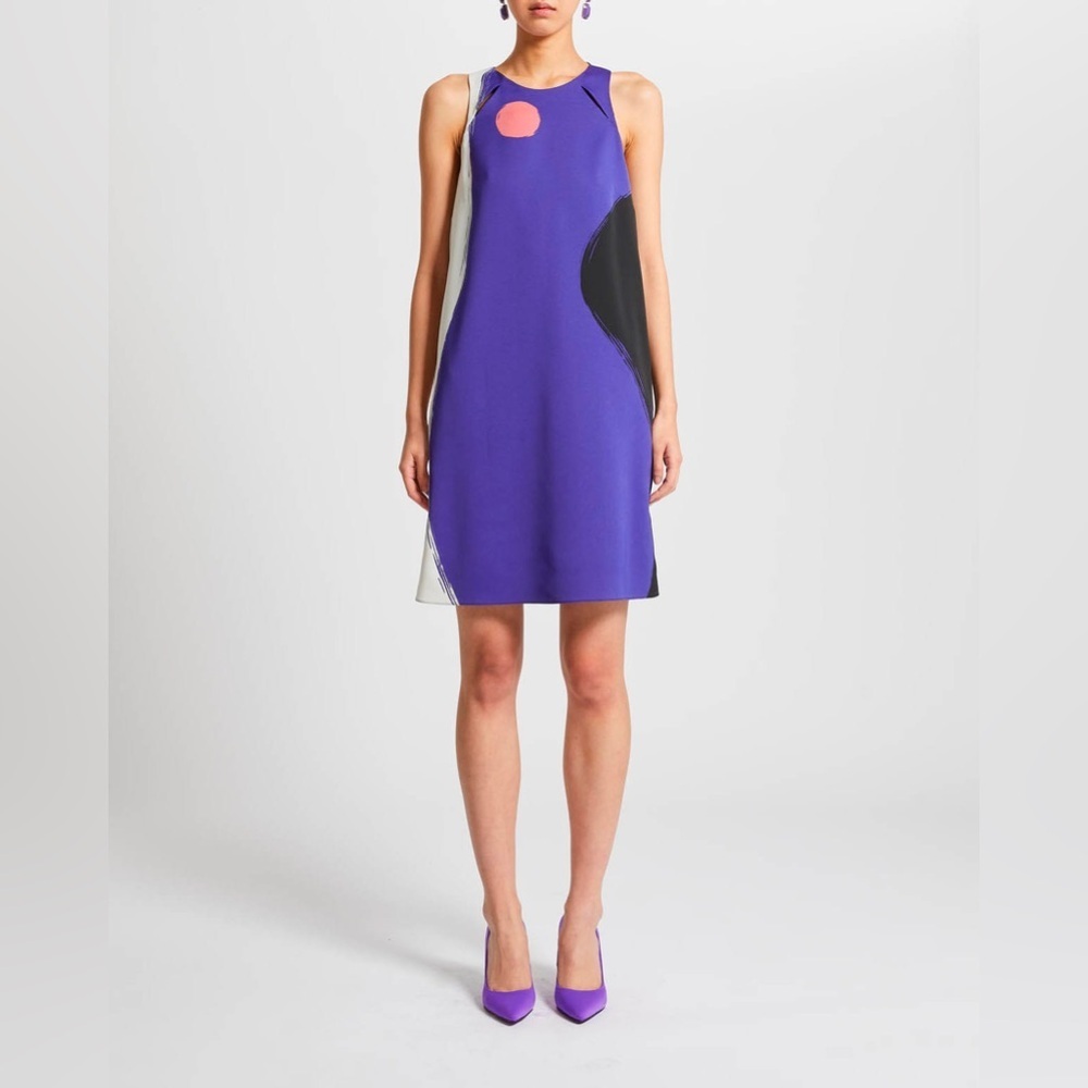 Marella By Max Mara Purple Colorblock Shift Dress